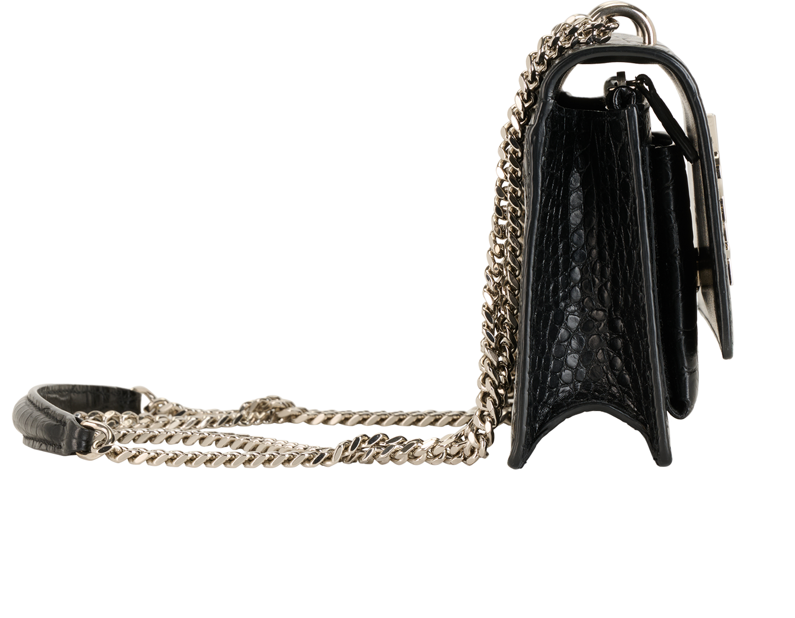 Mini Sunset, &pound;1,100, Handbags, Black, Leather, Side view